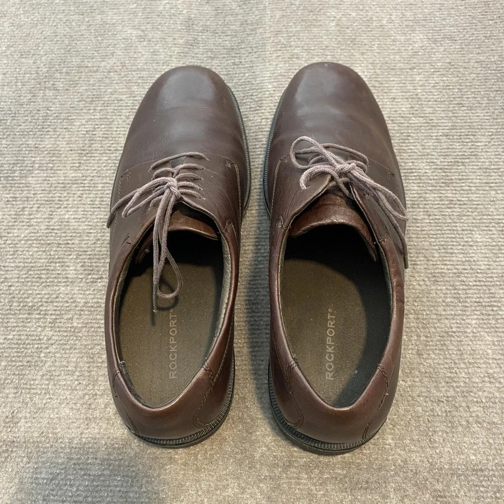 Rockport Shoes Mens Size 11 W Brown Leather Derby Dress Comfort‎ K71225